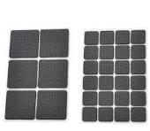 8pcs Table Mat Non-Slip Self-adhesive Pads Floor Silent Protectors Feet  Cover for Furniture Table Chair (Black)
