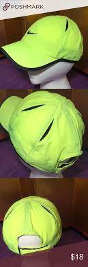 Nike Featherlite Dri Fit Hat In Neon Green Yellow Fitted Hats Neon Green Dri Fit