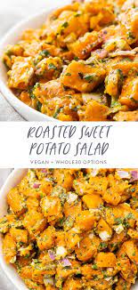 Roasted Sweet Potato Salad Recipe Salad With Sweet Potato Sweet Potato Salad Recipe Sweet Potato Side Dish Recipes
