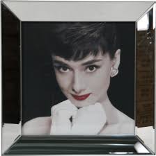 Spiegellijst Audrey Hepburn 'Red Lips' 40 x 40 cm