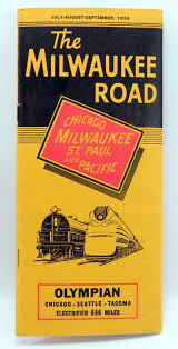 Milwaukee Road 1939 Timetable Hiawathas Olympian Chicago St Paul Pacific 13163 Milwaukee Road Milwaukee Hiawatha