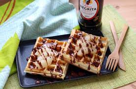 Recette Peche De Gourmandises Avec Ces Gaufres Au Rhum Poires Et Chocolat En Pas A Pas