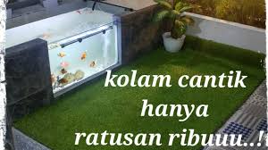 Di atas kolam renang, ada beberapa langkah. Biaya Pembuatan Kolam Minimalis Murah Kolam Ikan Kaca Kolam Koi Minimalis Youtube