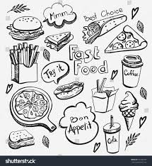 Fast Food Doodle Set Sponsored Spon Food Fast Set Doodle Food Doodles Doodles Cute Doodle Art