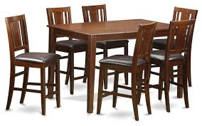 7 Piece Counter Height Table Set Table And 6 Chairs Transitional Dining Sets By Bisonoffice Houzz