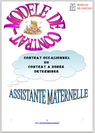 Téléchargement d'un modèle de lettres. Contrat Assistante Maternelle Agreee Modele De Contrat