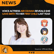 Anime Corner on X: Voice actress and singer Ari Ozawa revealed that she  had her first baby sometime in 2022! She performed the opening theme of  Nozaki-kun, School Live, and MonMosu, etc; and voiced Chiyo Sakura, Mizuki  Usami, Papi, and more! https ...