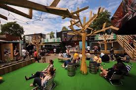 People S Market Pops Up Beer Garden Pop Up Beer Garden Ideas