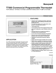 Works on honeywell t7350 thermostats and similar models. T7350 Commercial Programmable Thermostat
