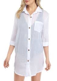 New Directions Classic Button Down Swim Cover Up In 2021 Swim Cover Cover Up Shopping Outfit