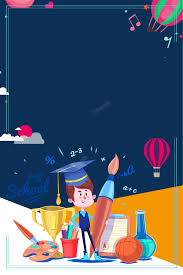 Blackboard Cartoon Children School Background Vector Seni Grafis Desain Grafis