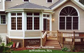 Octagonal Sunroom And Deck Westboro Ma Backyard Porch Sunroom Spa Rooms