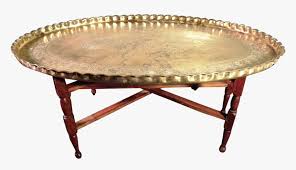 Spend this time at home to refresh your home decor style! M Century Large Oval Moroccan Brass Tea Table On Chairish Coffee Table Hd Png Download Kindpng