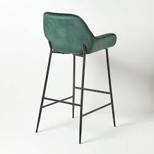 Popular items for contract bar stool. Velvet Bar Stool Chair On Trend Kitchen Breakfast Bar Stool With Backrest Ebay