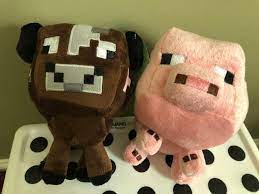 Mojang Minecraft Plush 7 Baby Cow And 7 Baby Pig With Hang Tags Minecraft Playing Game Baby Pigs Baby Cows Soft Toy Animals