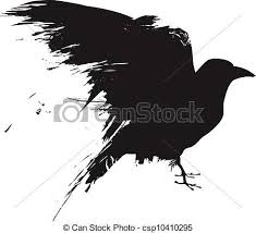 Black And White Ravens Clipart Vector Grunge Raven Vector Silhouette Stock Illustration Royalty Free Illustrations Stock Clip Art Icon Stock Cl Bird Watercolor Paintings Crow Art Icon