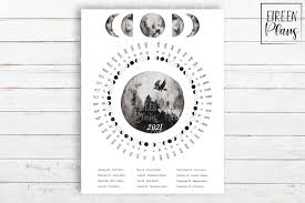 To see the phases of a different date, use the form below by selecting the month and entering the year Printable 2021 Moon Phases Calendar With Full Moon Names 236878 Digital Design Bundles