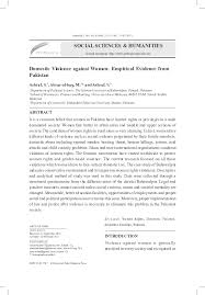 (iv) malaysia's domestic violence act 1994 was recently amended to include. Pdf Domestic Violence Against Women Empirical Evidence From Pakistan Dr Muhammad Abrar Ul Haq Academia Edu