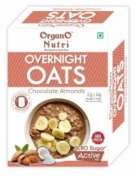 Overnight oatmeal is simply rolled oats or old fashioned oats that have been soaked overnight in liquid. Overnight Oats Chocolate Almonds Organonutri