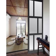 Cloison De Separation Osaka Medium Mdf Revetu Feuille Decor Noir Leroy Merlin Cloison Separation Cloison Cloison Coulissante