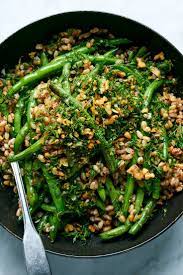 Farro And Green Bean Salad With Walnuts And Dill Recipe Recipe Dill Recipes Nyt Cooking Green Beans