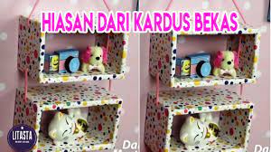 Ada cara yang lebih murah, lho! Ide Kreatif Membuat Rak Hiasan Dinding Kamar Dari Kardus Bekas Diy Home Decor Youtube