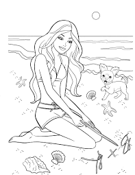 Chez hugo, on a fait une superbe sélection sur ce thème. Coloriage Barbie A La Plage A Imprimer Et Colorier
