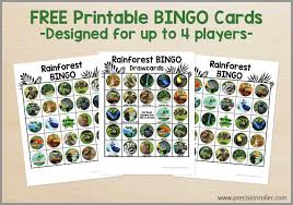 Print free bingo cards on this page. Rainforest Free Printable Bingo Cards Precision Printables