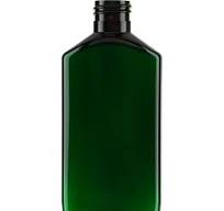 6 oz. Dark Green PET Plastic Drug Oblong Bottle, 24mm 24-410