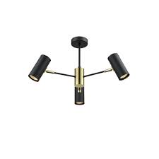 Wide range of ceiling lights available to buy today at dunelm today. 3 Light Ceiling Spotlight Fitting In Black And Gold Finish Castlegate Lights