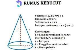 1 v i = volume balok utuh = p × l × t = 15 × 8 × 6 cm³ = 720 cm³. Contoh Soal Bangun Ruang Kerucut Dan Jawabannya Guru Ilmu Sosial Dubai Khalifa