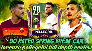 Lorenzo pellegrini is a center defensive midfielder from italy playing for roma in the italy serie a (1). Fifa Mobile 4 Season Spring Break Player Review Pellegrini Cam 90 Updated Futbol Youtube