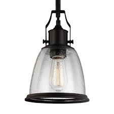 Feiss Hobson 1 Light Oil Rubbed Bronze Mini Pendant P1354orb The Home Depot