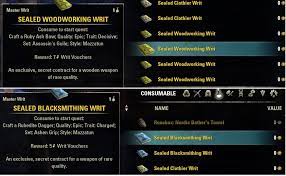 How do you get master writs for rewards? Master Writs For The Mazzatun Style Elder Scrolls Online