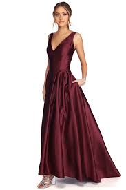 Reina Stunning Satin Ball Gown In 2020 Ball Gowns Simple Gowns Satin Dress Long