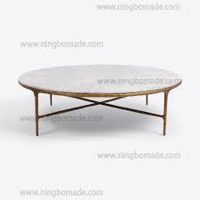 Neoclassical coffee giltwood coffee table with marble type and guilloche molding. China Rustic Hand Hammered Collection Furniture Forged Solid Iron Metal With Brass Color Thick White Marble Round Coffee Table China Corner Table Side Table