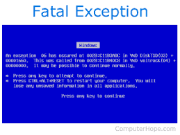 How To Fix A Fatal Exception Error