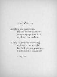 Black Book Of Poems Edgar S Gift By Lang Leav Privately Commissioned Poem In 2020 Cool Words Lang Leav Poems Lang Leav