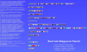 block color reference for pixel art terraria