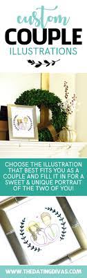 Custom Couple Illustrations Custom Couple Illustration Couple Illustration Diy Projects For Couples