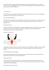 thyroid levels buzzle com