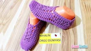 Tigla Yeni Sik Ceyizlik Patik Modeli Yapilisi Turkce Videolu Orguvakti Patikler Orgu Canta
