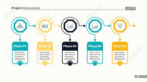 Five Options Process Chart Slide Template Business Data Workflow