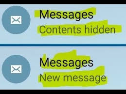 This hide text message app also has disappearing text which gets removed at a certain time. How To Show Notification Contents Hidden New Message Lock Screen Status Bar Youtube