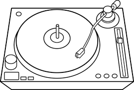 Dj Turntable Line Art Free Clip Art Turntables Art Line Art Dj Art