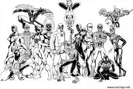 coloriage the amazing spiderman divers versions de spider man a imprimer dessin motif bloc courtepointe