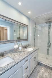 Transitional 3 4 Bathroom With Dallas White Granite Frameless Shower Doors By Dull Granite Bathroom Countertops White Bathroom Cabinets White Granite Bathroom