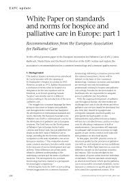 This type of care is focused on providing relief from the symptoms and stress of the illness. Pdf White Paper On Standards And Norms For Hospice And Palliative Care In Europe Part 1