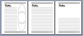 Introduction (with original sample), a student planning page and final poem writing paper. Poetic Forms Narrative Poetry And Haiku Notebooking Fairy