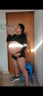 😲new weight and 8 liters of water - Video Clips - StuffingEating - Curvage